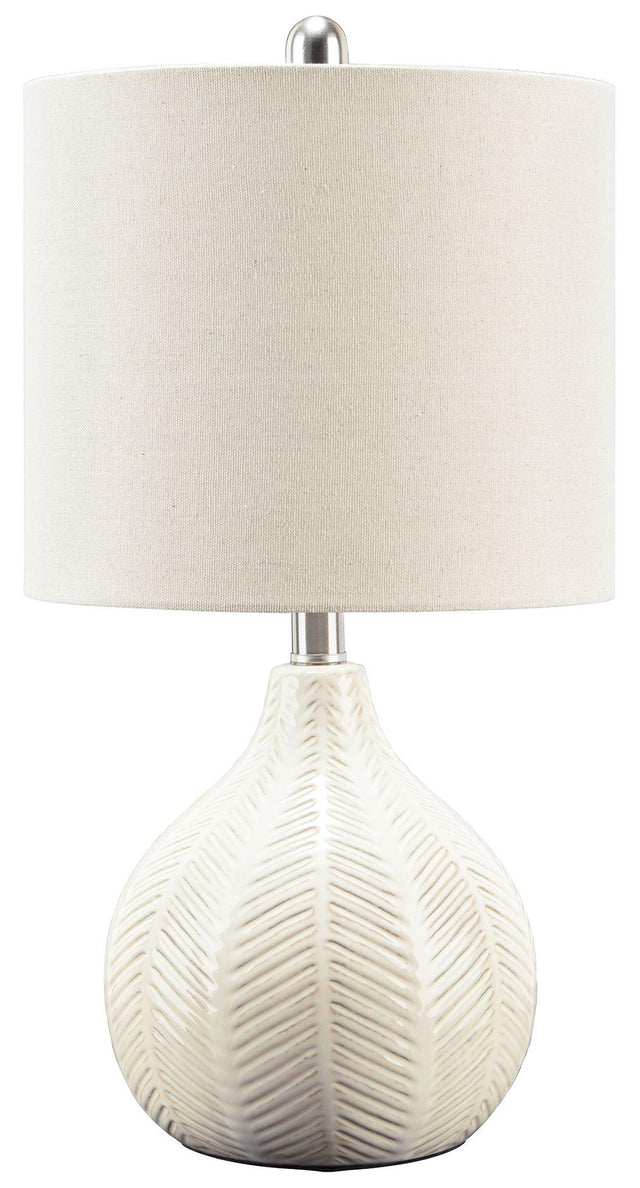 Ashley Rainermen Ceramic Table Lamp (1/CN) - Off White