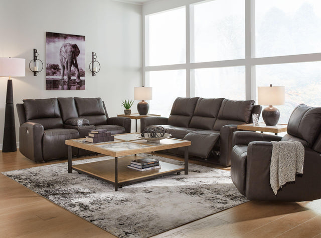 Ashley Boxmere - Storm - 3 Pc. - Power Reclining Sofa, Power Reclining Loveseat With Console, Power Rocker Recliner