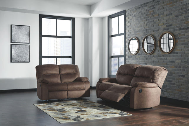 Ashley Bolzano - Coffee - 2 Pc. - Reclining Sofa, Loveseat