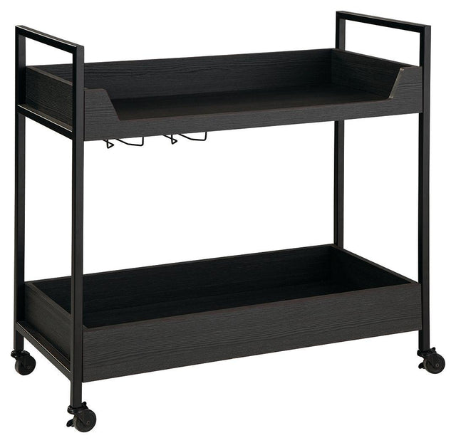 Ashley Yarlow Bar Cart - Black/Gray