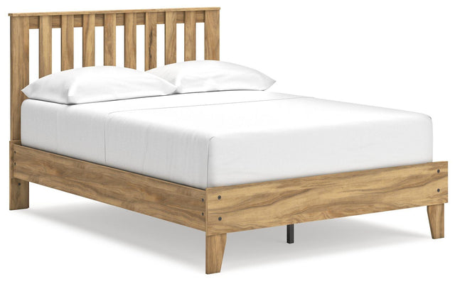 Ashley Bermacy - Light Brown - Full Platform Panel Bed