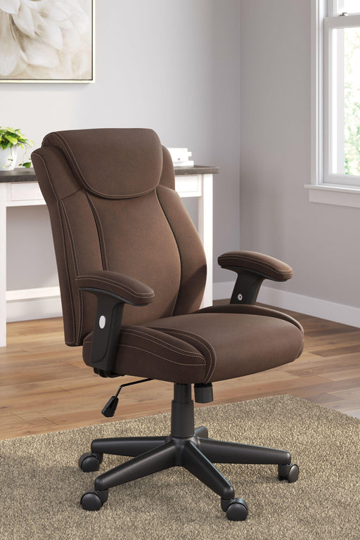 Ashley Corbindale Home Office Swivel Desk Chair - Brown/Black