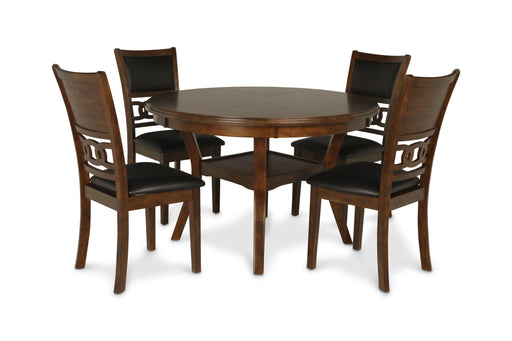 New Classic Furniture Gia - 5 Piece Round Dining Set - Brown