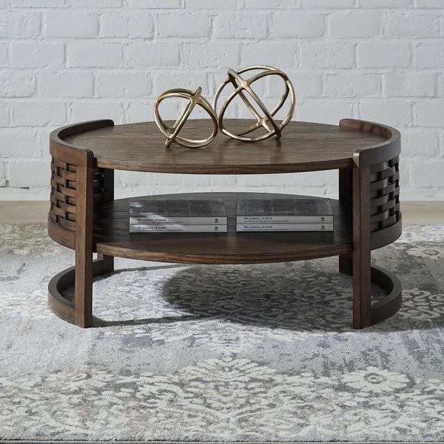 Liberty Furniture Warren Park - Round Cocktail Table - Brown