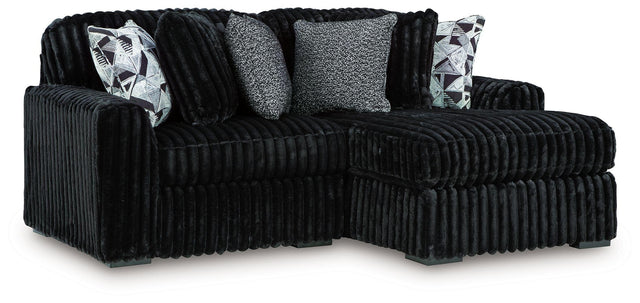 Ashley Midnight-Madness - 2-Piece Sectional With Raf Corner Chaise - Onyx