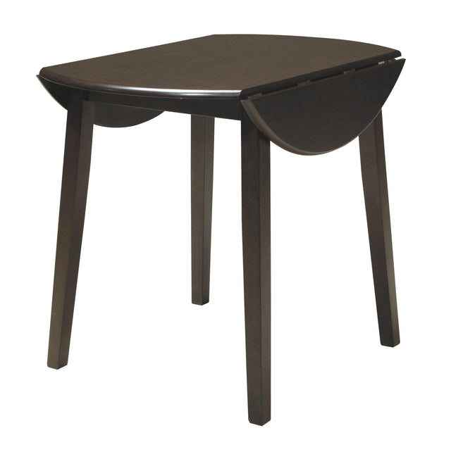 Ashley Hammis Round DRM Drop Leaf Table - Dark Brown