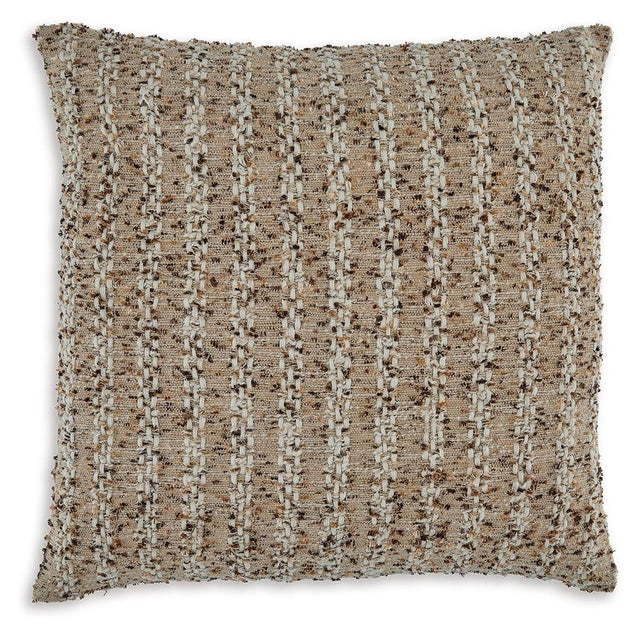 Ashley Vorlane Pillow (4/CS) - Tan/Brown/White