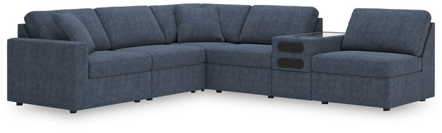 Ashley Modmax - Ink - 6-Piece Sectional With Audio System Console And 3 Armless Chairs