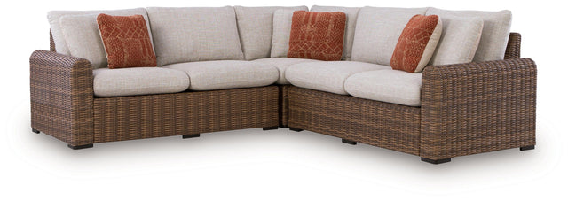 Ashley Dolan Creek - 3-Piece Outdoor Sectional - Beige / Brown