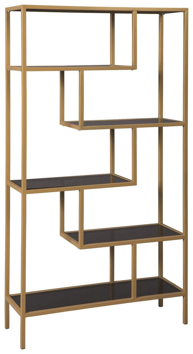 Ashley Frankwell Bookcase - Gold Finish