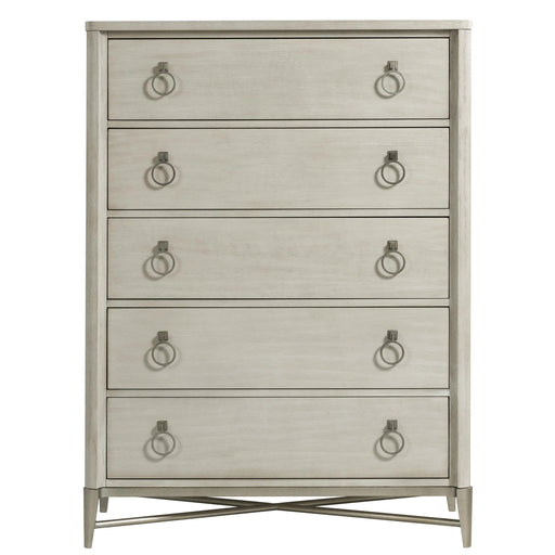 Riverside Furniture Maisie - 5-Drawer Chest - Pearl Silver