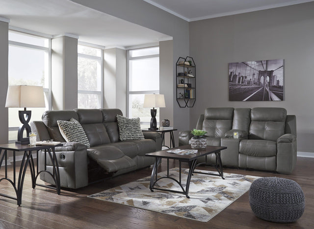 Ashley Jesolo - Dark Gray - 2 Pc. - Reclining Sofa, Loveseat