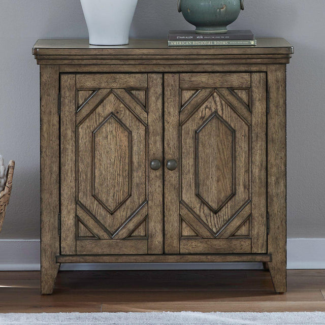 Liberty Furniture Carolina Park - 2 Door Bedside Chest With Charging Station - Brown