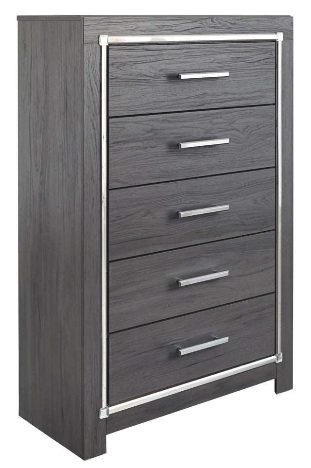 Ashley Lodanna Five Drawer Chest - Gray