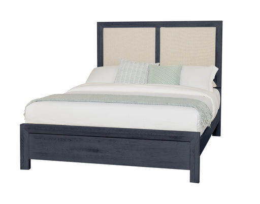 Vaughan-Bassett Custom Express - California King Upholstered Bed - Linen / Indigo