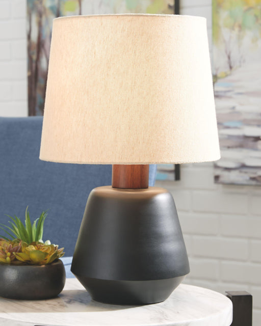 Ashley Ancel Metal Table Lamp (1/CN) - Black/Brown