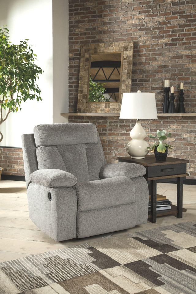 Ashley Mitchiner - Fog - 3 Pc. - Reclining Sofa, Loveseat, Rocker Recliner