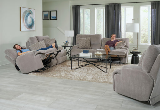 Catnapper Renaldo - Power Lay Flat Sofa With Zero Gravity - Stone
