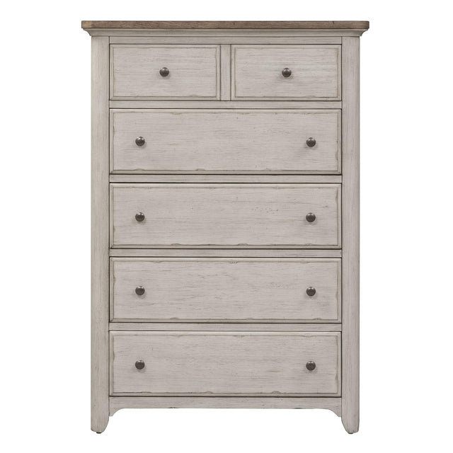 Liberty Furniture Farmhouse Reimagined - 5 Drawer Chest - White