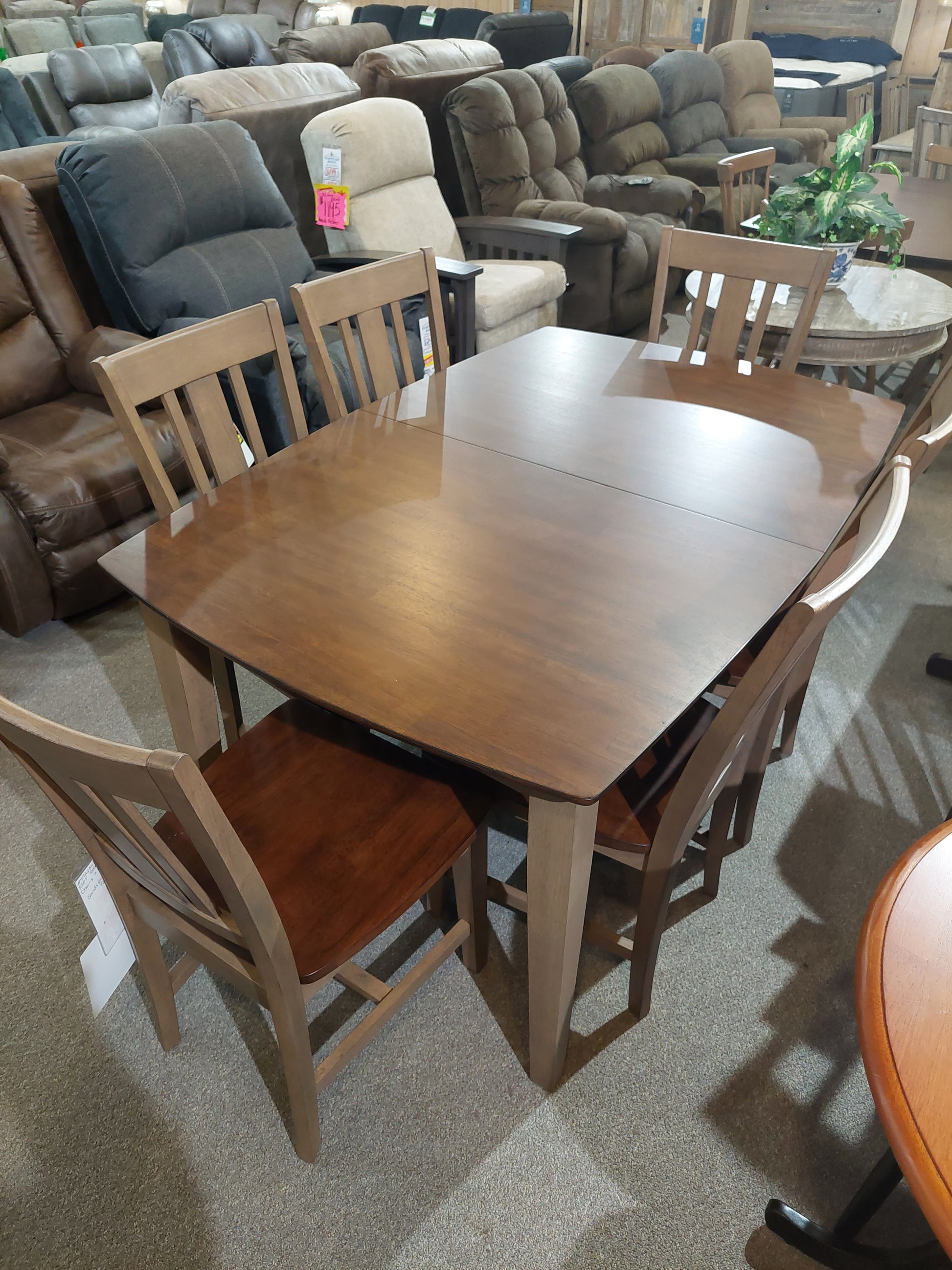 Round Table With Self Storing Leaf Arts And Crafts Round Dining