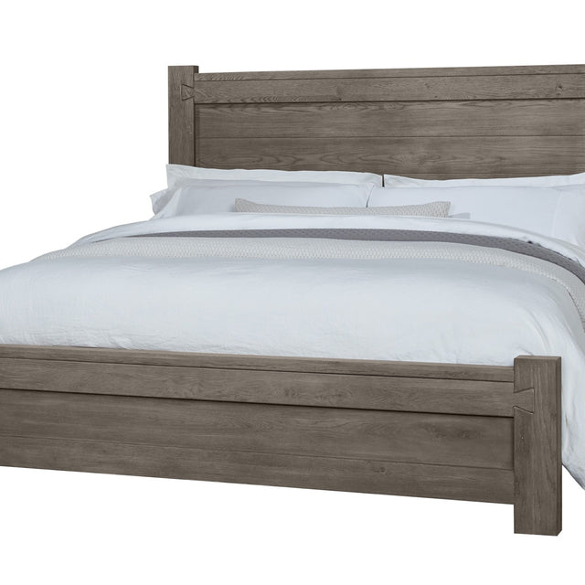 Vaughan-Bassett Dovetail - Queen Poster Bed With Poster Footboard - Mystic Grey