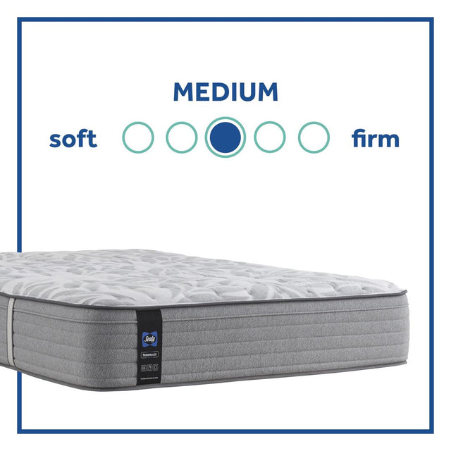 Sealy PosturePedic - Silver Pine Medium Faux Euro Top Mattress - Queen