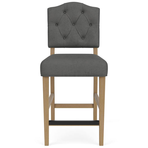 Riverside Furniture Mix-N-Match Chairs - Button Tufted Upholstered Stool - Dark Gray