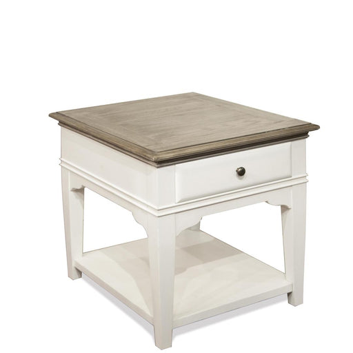 Riverside Furniture Myra - Leg End Table - Natural/Paperwhite