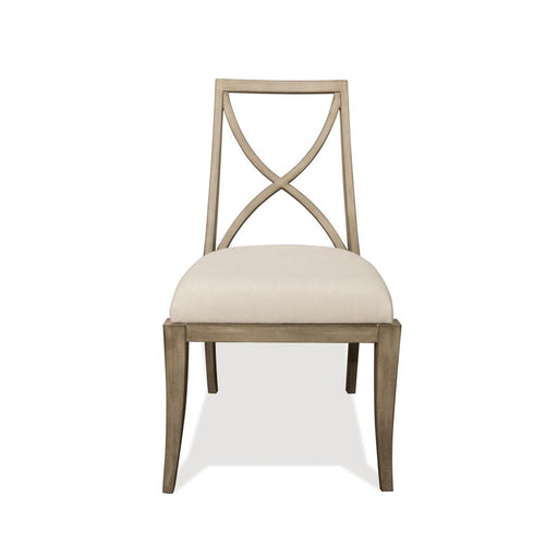 Riverside Furniture Sophie - X-Back Upholstered Side Chair (Set of 2) - Natural