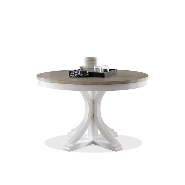 Riverside Furniture Cora - Round Dining Table - Cloud / Fog