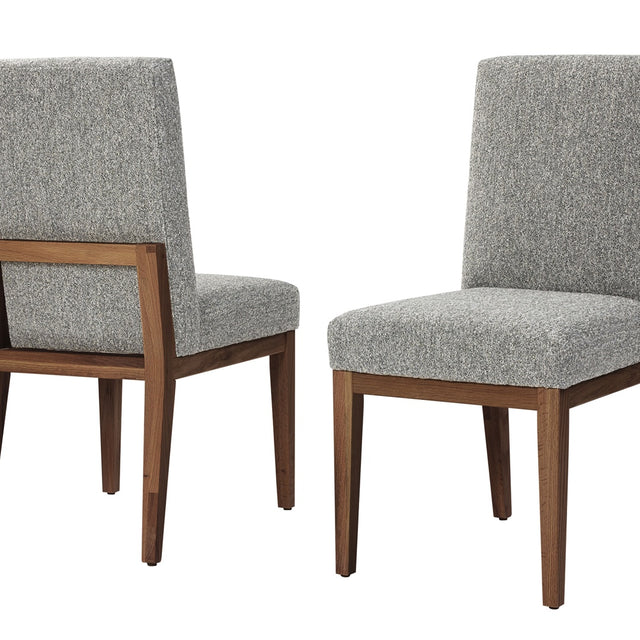 Vaughan-Bassett Dovetail - Upholstered Side Chair - Charcoal Fabric - Natural