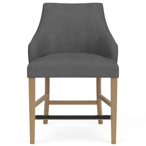 Riverside Furniture Mix-N-Match Chairs - Swoop Arm Upholstered Stool - Dark Gray
