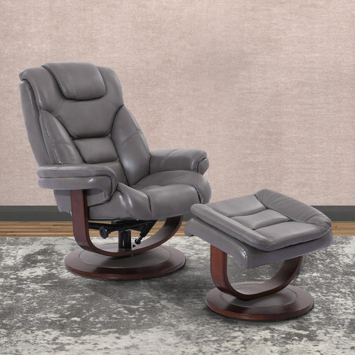 Parker House Monarch - Manual Reclining Swivel Chair and Ottoman - Ice