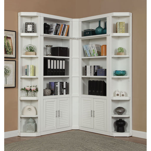 Parker House Catalina - 5 Piece Corner Library Wall - Cottage White