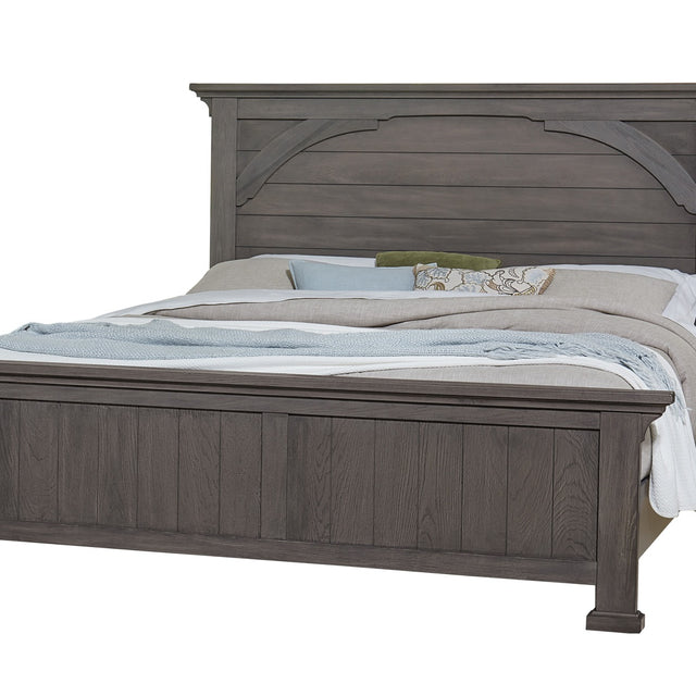 Vaughan-Bassett Vista - King Mansion Bed - Gray