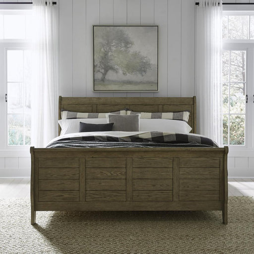 Liberty Furniture Grandpas Cabin - King Sleigh Bed (Softly Bent Shape) - Light Brown