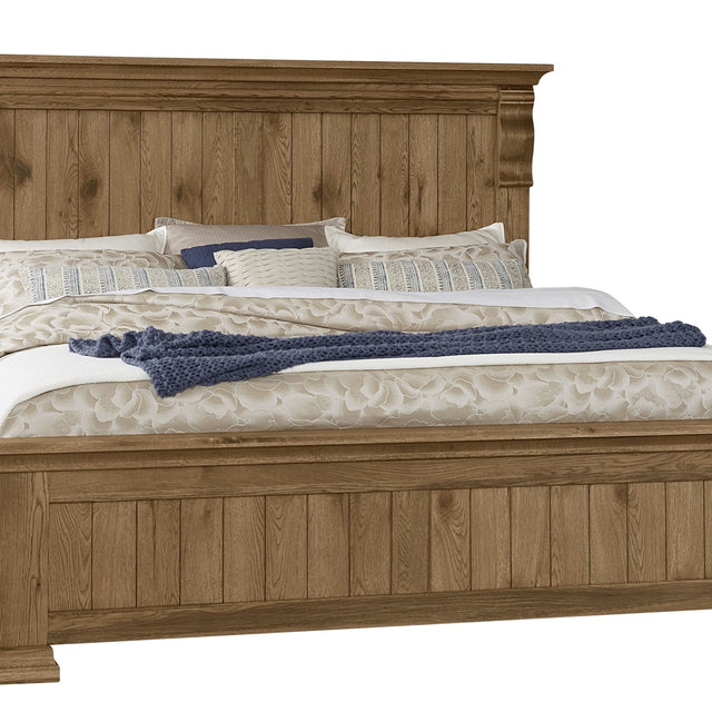 Vaughan-Bassett Yosemite - KIng Corbel Bed With Corbel Footboard - Light Brown