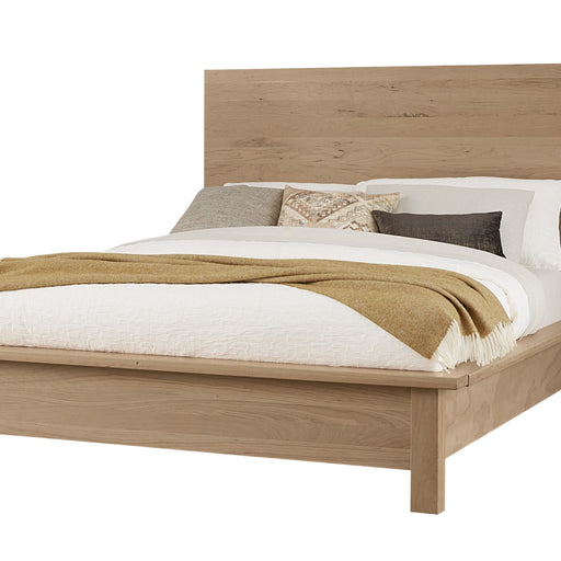 Vaughan-Bassett Crafted Cherry - Ben's King Plank Bed With Terrace Footboard - Bleached Cherry