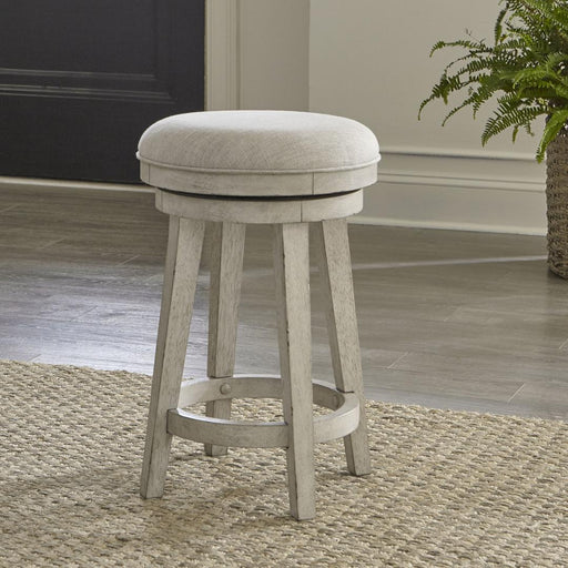 Liberty Furniture Ivy Hollow - Upholstered Swivel Stool - White