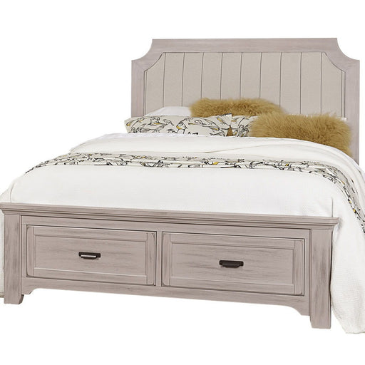 Vaughan-Bassett Bungalow - King Upholstered Bed - Dover Grey Two Tone