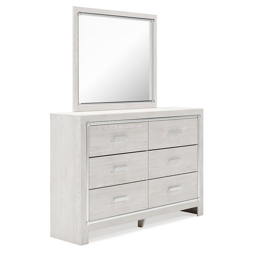 Ashley Altyra - White - King Upholstered Bookcase Bed With Storage - 6 Pc. - Dresser, Mirror, King Bed