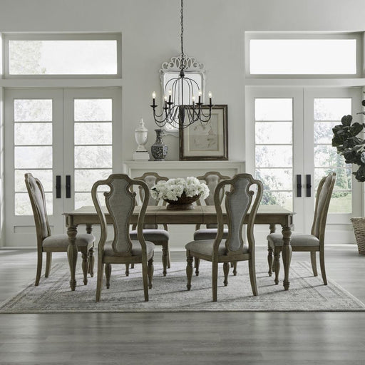 Liberty Furniture Magnolia Manor - Opt 7 Piece Rectangular Table Set - Light Brown
