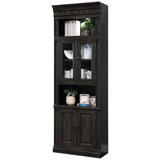 Parker House Washington Heights - Glass Door Cabinet - Washed Charcoal