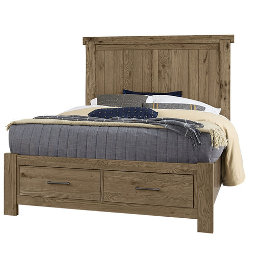 Vaughan-Bassett Yellowstone - American Dovetail Queen Storage Bed - Chestnut Natural