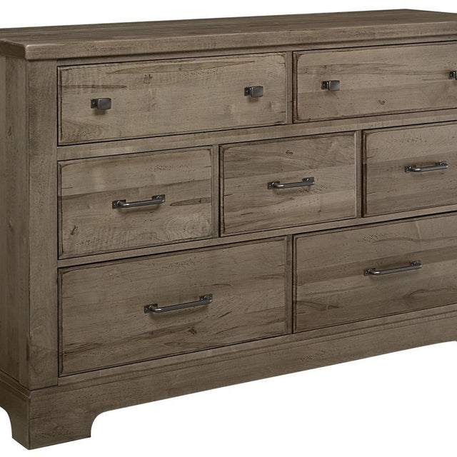 Vaughan-Bassett Cool Rustic - 7-Drawers Dresser - Stone Grey