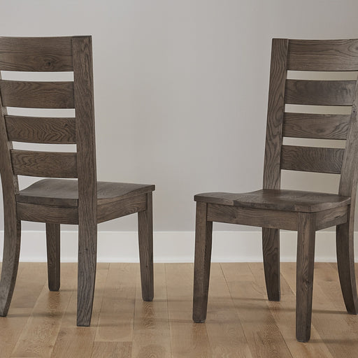 Vaughan-Bassett Dovetail - Horizontal Slat Dining Chair - Aged Grey