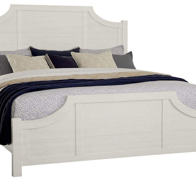 Vaughan-Bassett Maple Road - California King Scalloped Bed - Soft White