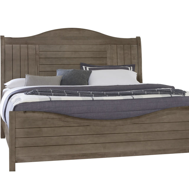 Vaughan-Bassett Cool Farmhouse - Queen Sleigh Bed - Grey