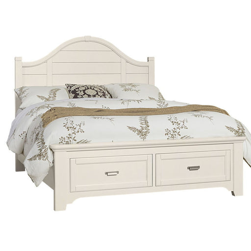 Vaughan-Bassett Bungalow - King Arched Bed - Lattice (Soft White)