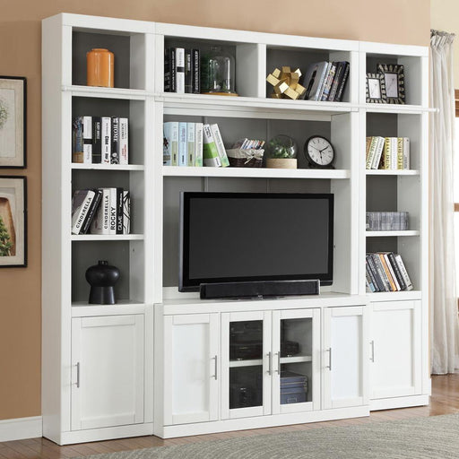 Parker House Catalina - 4 Piece Space Saver Entertainment Wall - Cottage White